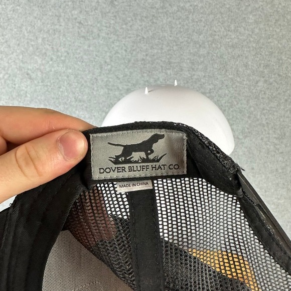 Dover Bluff Hat Co Black American Flag Patch Trucker Hat Mesh Back Adjustable - Picture 6 of 6